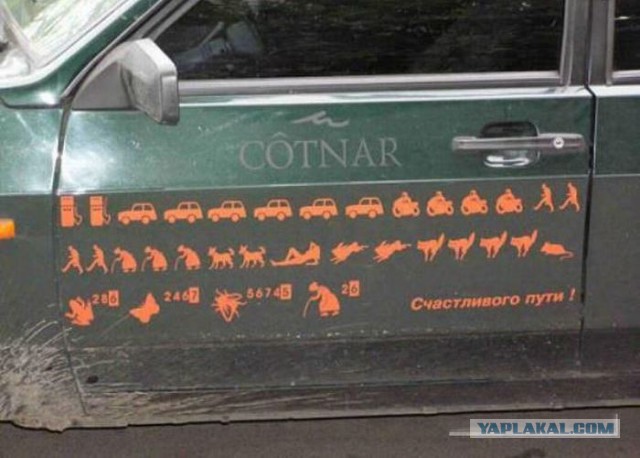 Надписи на авто