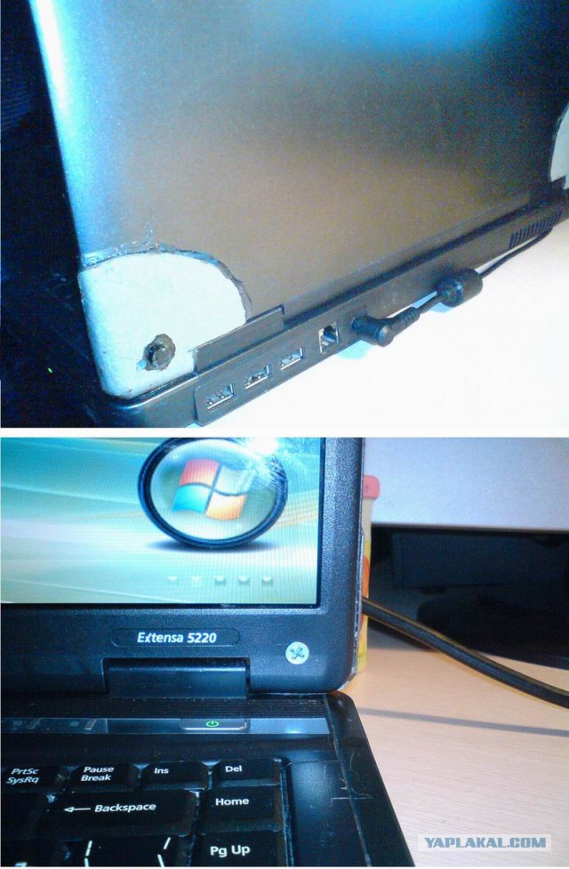 Рукожоп и ноутбук.