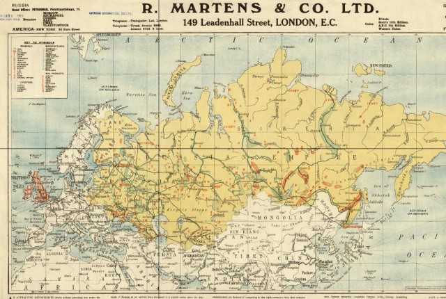 Красивая карта Российской империи 1903 г.