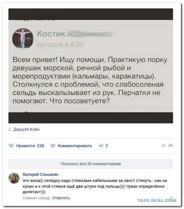 Смешные комментарии из социальных сетей 21.07.2017