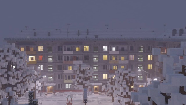 В Minecraft воссоздали пост-советский двор