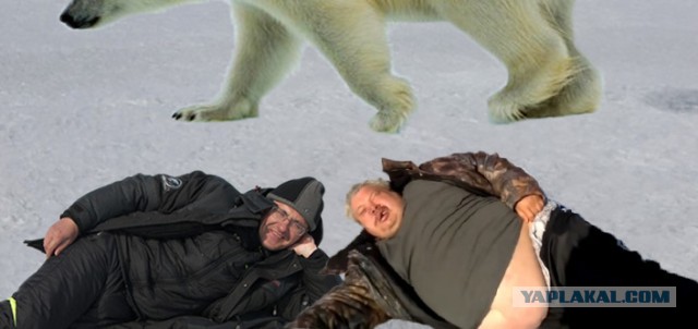 Фотожаба - Мужик на зимней рыбалке