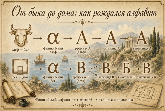 От быка до дома: как рождался алфавит