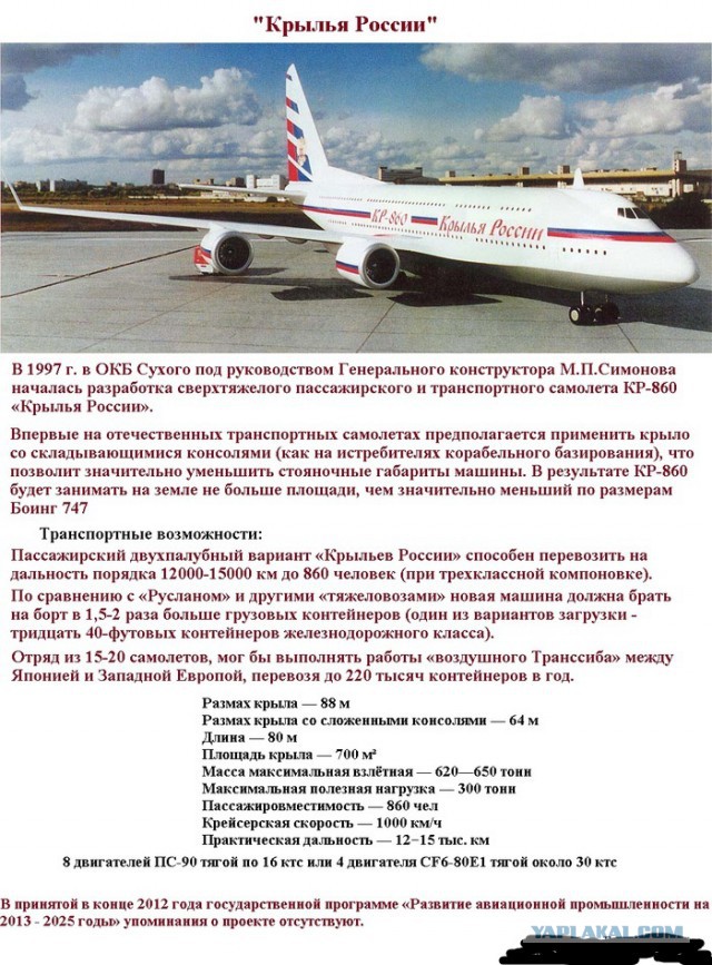 Дальнемагистральный самолет КР-860