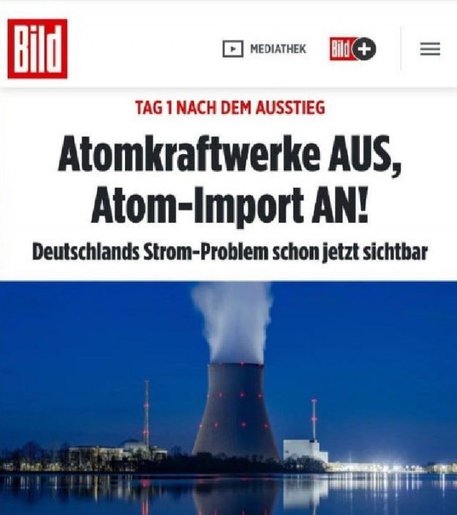 Bild: Германия в разы увеличила импорт электроэнергии после закрытия собственных АЭС