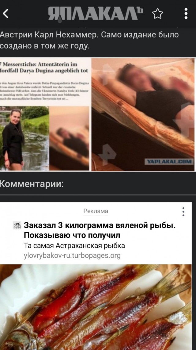 Фейк. Австрийское СМИ представило фото «зарезанной» Вовк, подорвавшей автомобиль Дугиной