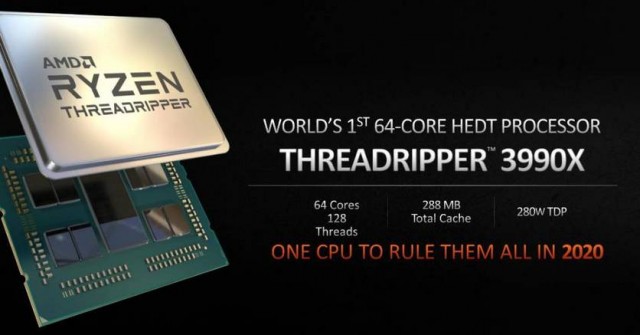 Новый Ryzen Threadripper 3990X «порвал» флагманский процессор Intel в бенчмарке