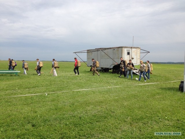 Первый прыжок с парашютом. Перехлест.