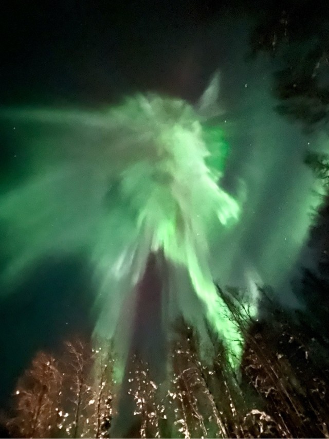 Северное сияние на Аляске