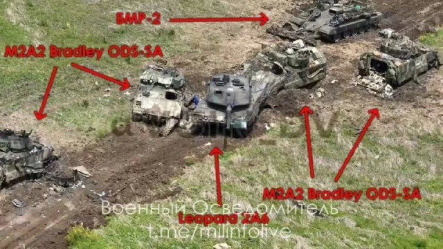Видео уничтоженных Леопарда и Бредли