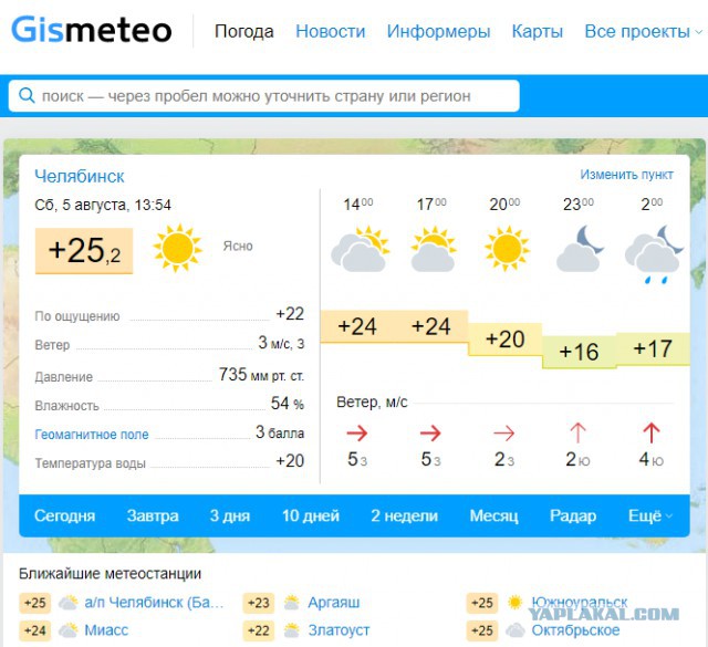 А какая у вас температура за окном?