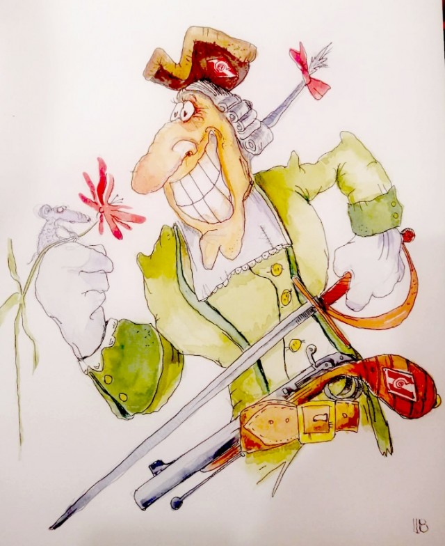 И опять трудноузнаваемые персонажи от малоизвестного художника