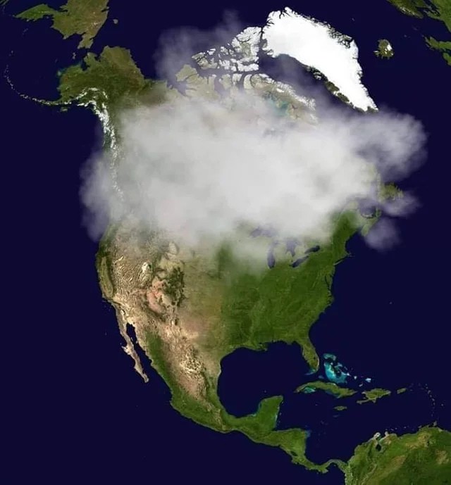 Актуальный снимок Канады со спутника