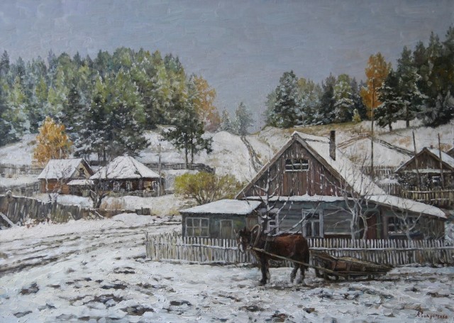 Поздней осенью в деревне