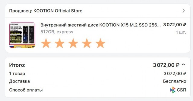 512 ГБ M.2 NVMe накопитель HP FX900 plus