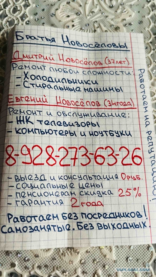 Сломалась стиральная машина - конечно приглашайте "домашнего мастера", никого другого!