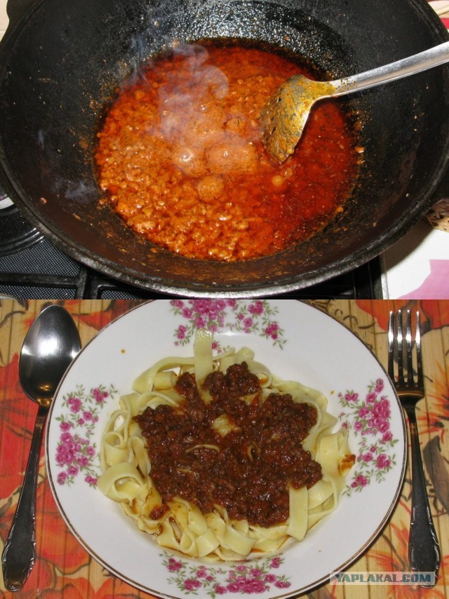 Паста с соусом болоньезе