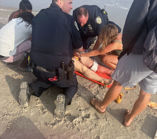 Акула напала на женщину на пляже Rockaway в Нью-Йорке