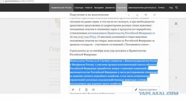 Медведев ограничит численность скота у населения