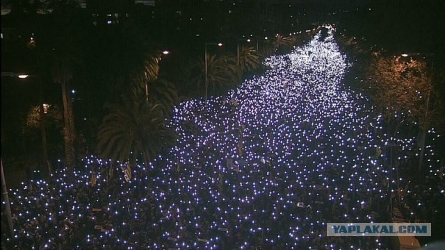 Барселона. 750 тысяч человк вышли на марш независимости