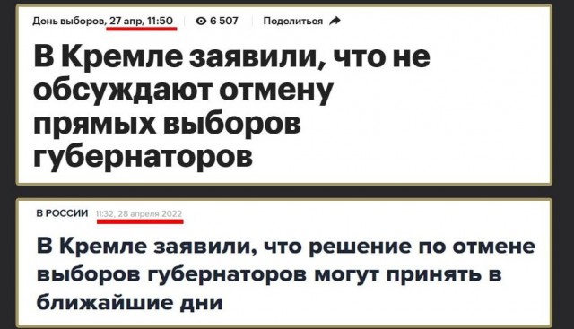 В России могут отменить прямые выборы губернаторов
