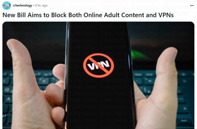 В США продвигают законопроект, который запретит весь контент для взрослых и использование VPN
