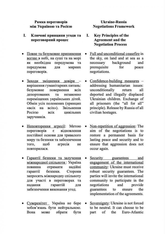 Во время завтрашних переговоров с Россией Украина предложит 30-дневное перемирие и новый обмен пленными