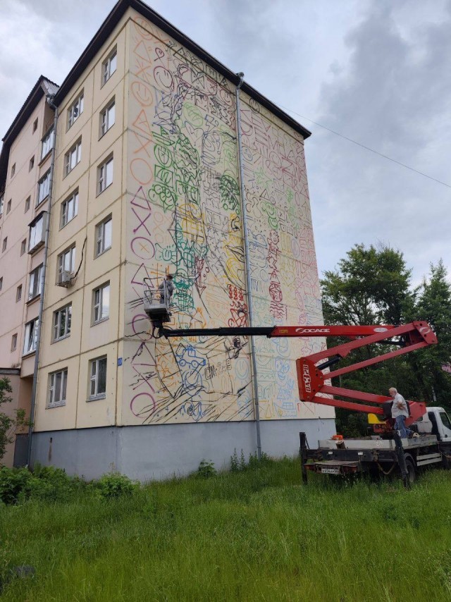 Вот так разрисовали жилой дом в Красногорске