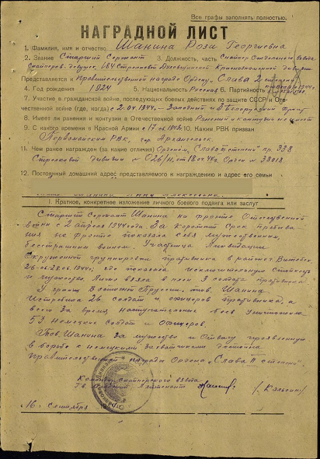 24 января 1945 года сделала последнюю запись в своем дневнике Роза Шанина