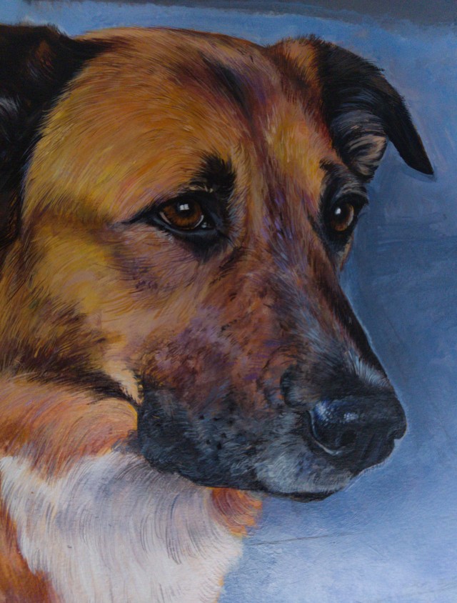 Портрет Даши акрилом