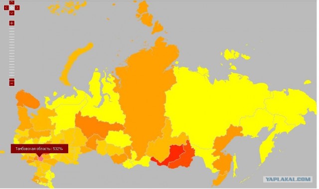 Яндекс: Популярность слова на карте