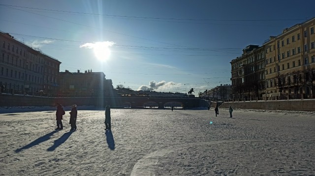 Санкт-Петербург со льда Фонтанки