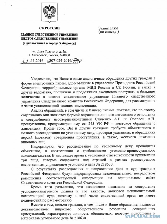 Живодерки из Хабаровска