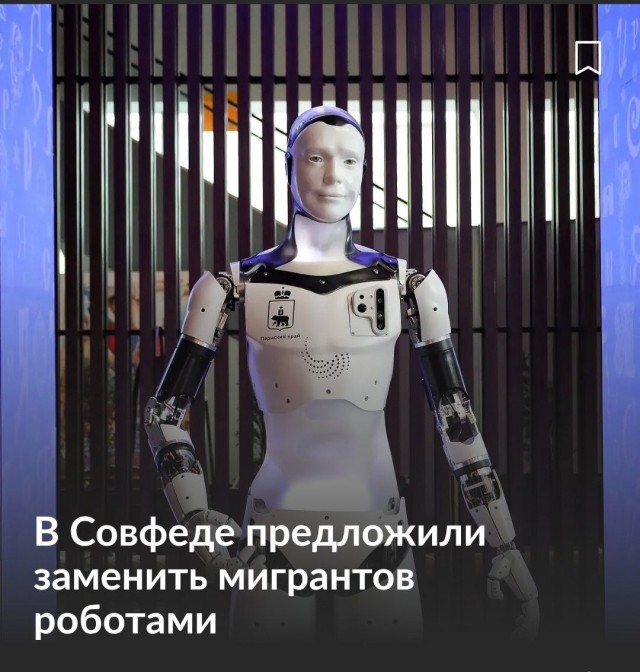 В Совфеде предложили заменить мигрантов роботами