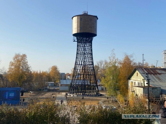 Башню Шухова переместили на новое место, отреставрировали и торжественно открыли в Нижегородской области
