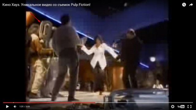 Уникальное видео со съемок Pulp Fiction