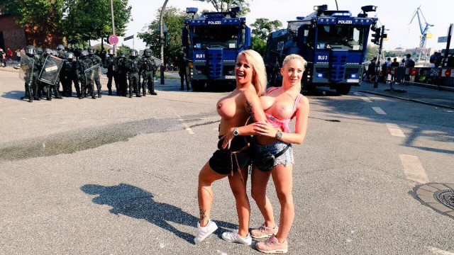 Беспорядки в первый день саммита G20 в Гамбурге