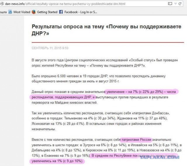 Глава ДНР заявил, что Донбасс станет частью России
