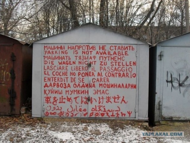 Полезное граффити на гараже