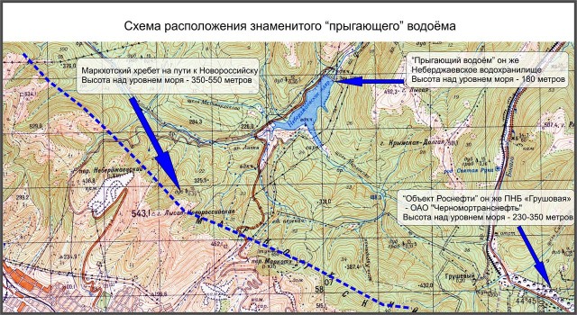 Карта с высотами над уровнем моря краснодарского края