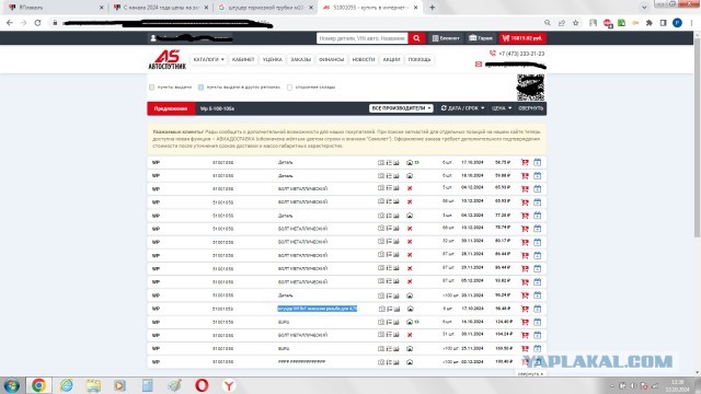 С начала 2024 года цены на запчасти некоторых автомобилей выросли на 78%