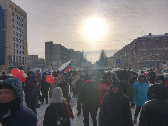 Рассказываю о прошедшем митинге в Новосибирске