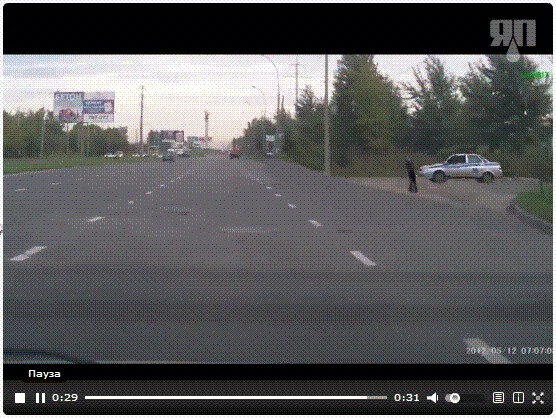 Эффектно остановился по требованию ДПС