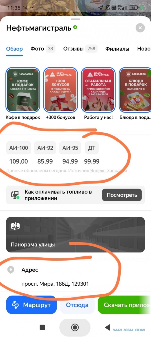 Цены на топливо. Москва