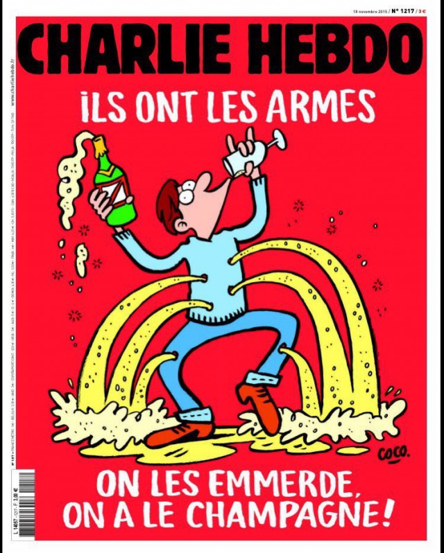 Charlie Hebdo выйдет с обложкой о теракте в Париже