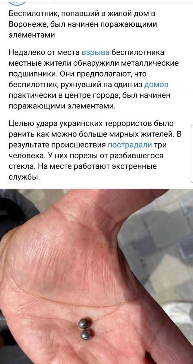 В Воронеже беспилотник врезался в дом