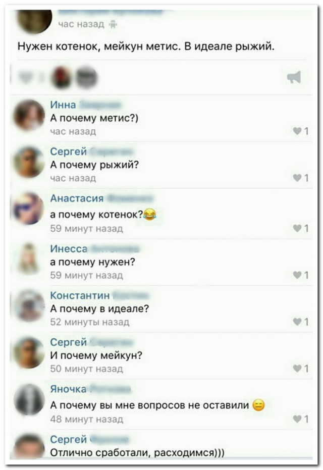 Смешные комментарии из социальных сетей 07.04.2017
