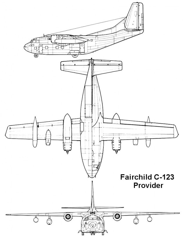 Американский военно-транспортный самолёт Фэйрчайлд C-123 «Провайдер» – детище русского эмигранта Струкова