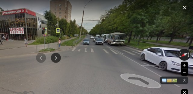 Поворот налево с правого края
