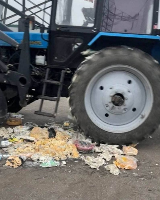 В московском центре «Бухта» раздавили 165 килограммов санкционных сыров